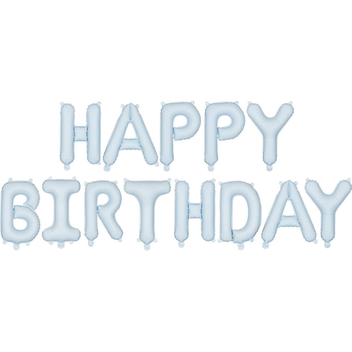 Balony foliowe napis Happy Birthday na urodziny niebieski na powietrze 340x35 cm