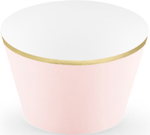 PAPILOTKI NA MUFFINKI BABECZKI RÓŻOWE ŚLUB WESELE CHRZEST KOMUNIA 6SZT