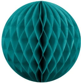 KULA BIBUŁOWA S MAŁA 10 CM BŁĘKITNY LAGUNOWY DEKORACJA WISZĄCA HONEYCOMB