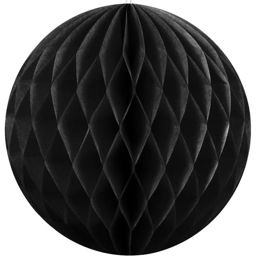 KULA BIBUŁOWA S MAŁA 10 CM CZARNA DEKORACJA WISZĄCA HONEYCOMB NA SYLWESTRA