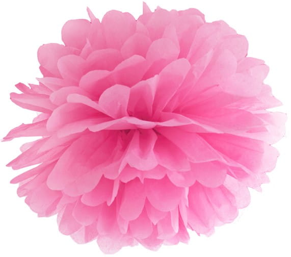 POMPON bibułowy 35 cm RÓŻOWY róż pompony dekoracja