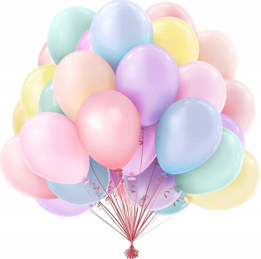 KOLOROWE PASTELOWE BALONY URODZINOWE MOCNE URODZINY DO GIRLAND 23 CM 100SZT
