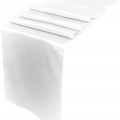 SATYNA GŁADKA BIAŁA NA ROLCE BIEŻNIK TŁO ŚLUB CHRZEST KOMUNIA 36 CM X 9 M