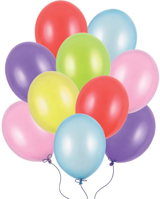KOLOROWE BALONY URODZINOWE METALICZNE MOCNE URODZINY DO GIRLAND 30 CM 10SZT