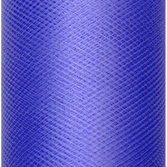 TIUL DEKORACYJNY GRANATOWY NA ROLCE KOKARDY POMPONY ŚLUB NIEBIESKI 15CM 9M