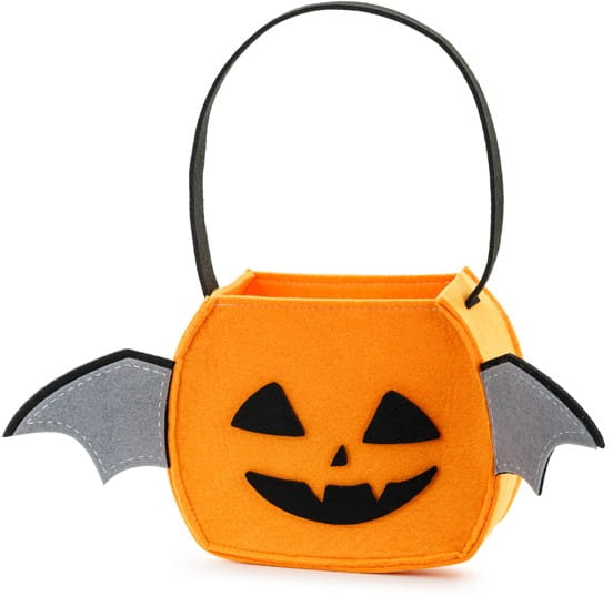 TOREBKA NA SŁODYCZE CUKIERKI DYNIA POMARAŃCZOWA ZE SKRZYDŁAMI NA HALLOWEEN