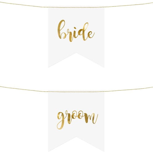 Zawieszki krzesła Bride Groom PARA MŁODA WESELE