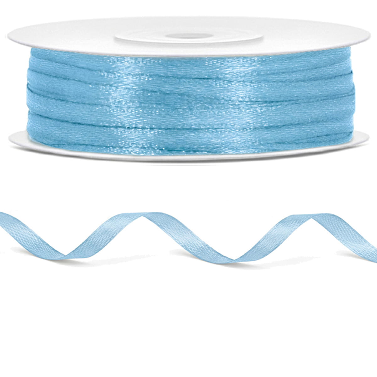 Tasiemka wstążka satynowa błękitna 3mm x 50m