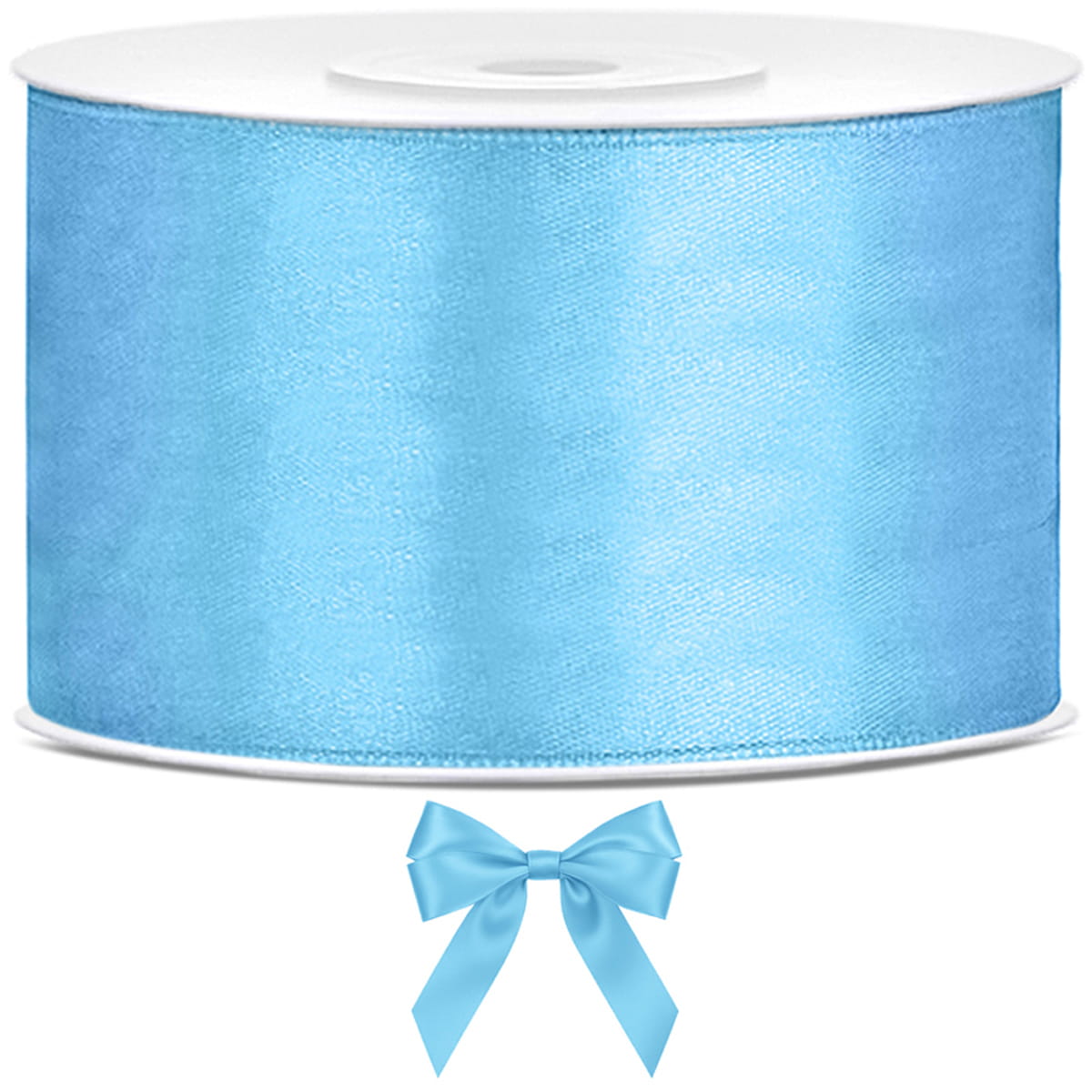 Tasiemka wstążka satynowa błękitna 38mm x 25m