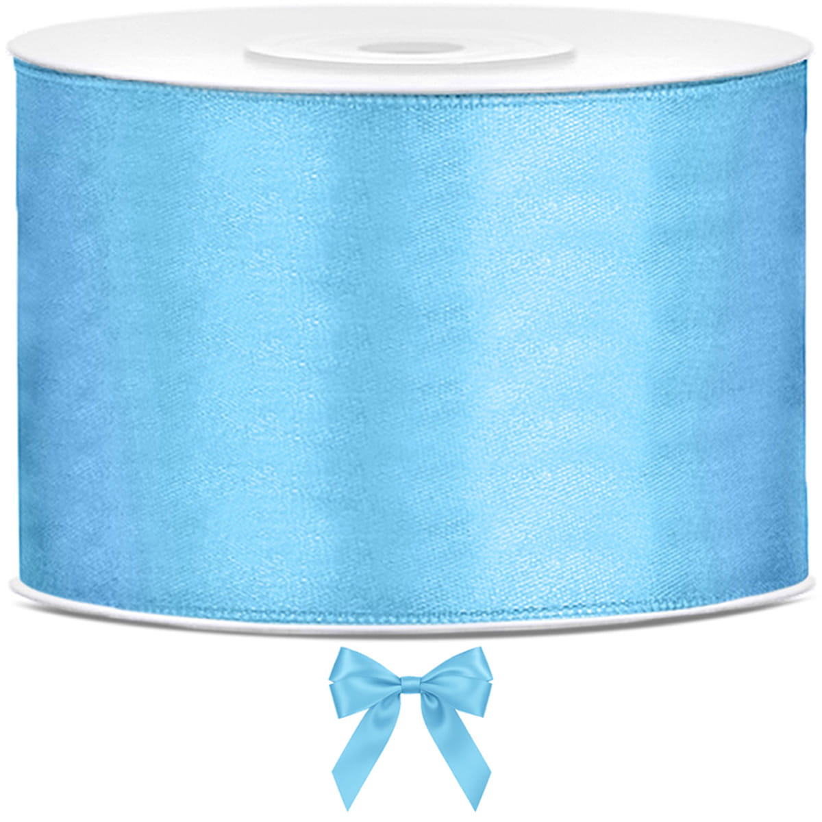 Tasiemka wstążka satynowa błękitna 50mm x 25m
