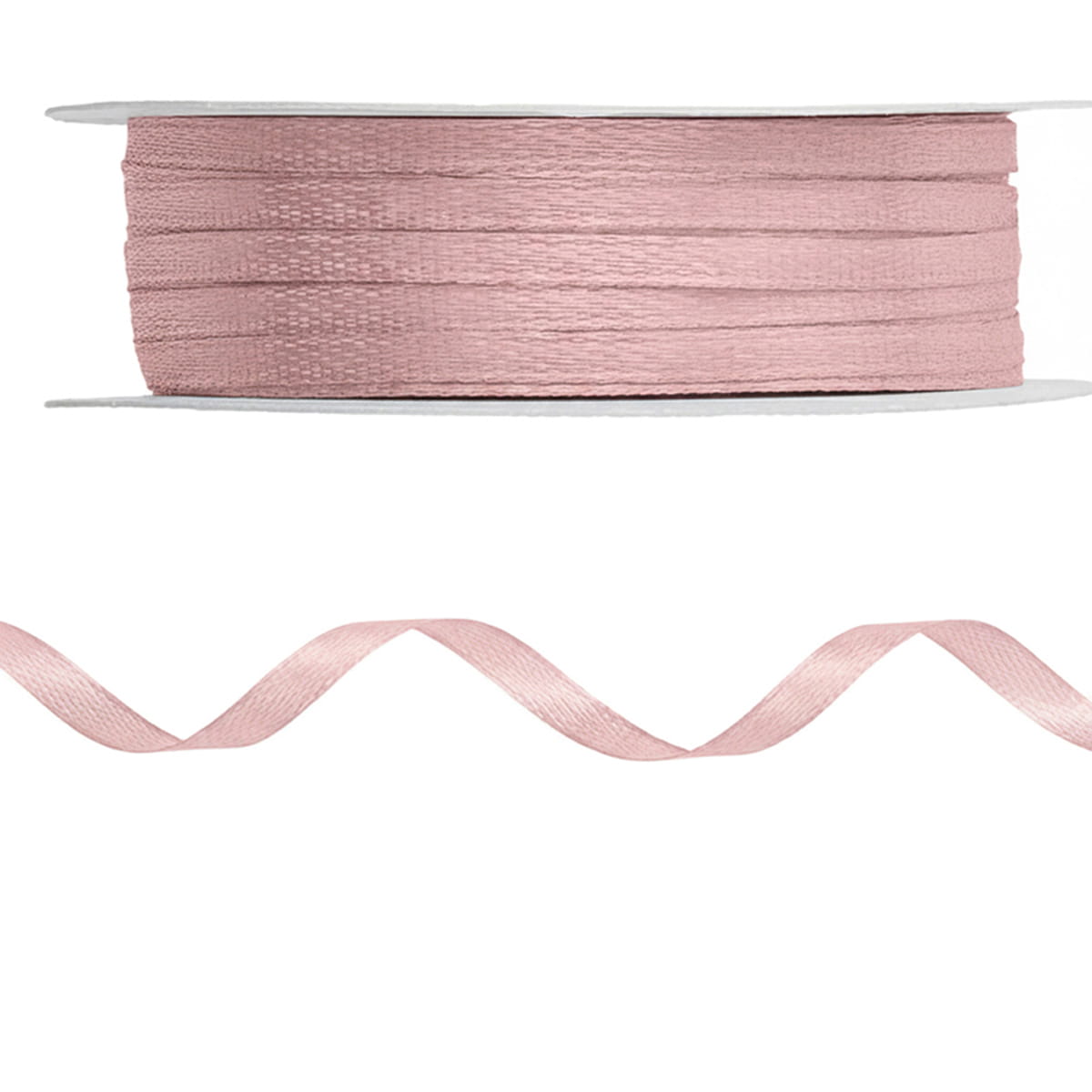 Tasiemka wstążka satynowa jasny brudny róż 3mm x 50m