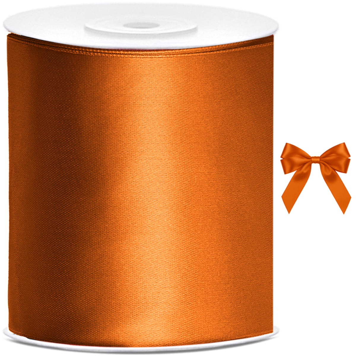 Tasiemka wstążka satynowa rdzawa 100mm x 25m