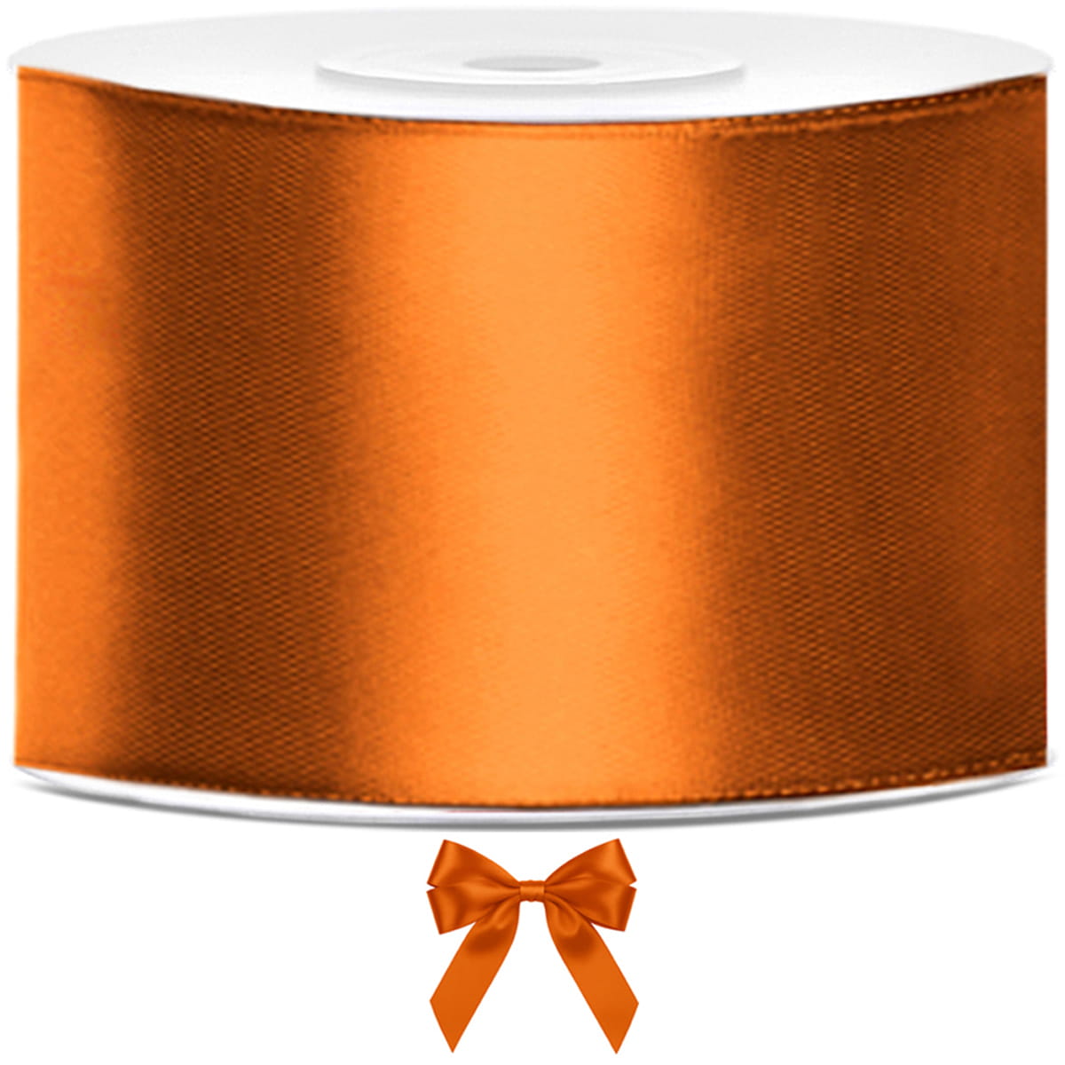 Tasiemka wstążka satynowa rdzawa 50mm x 25m